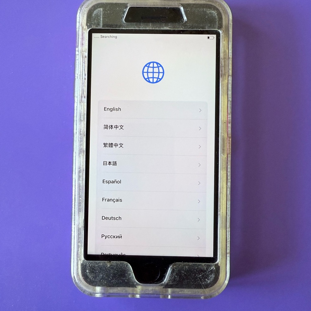 iPhone 8 Plus with clear case